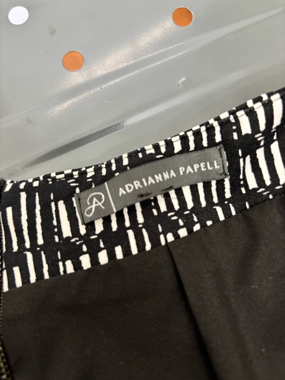 Adrianna Papell Black and White Grid-Print Career Pencil Skirt Women’s Size 4 - Picture 8 of 11